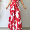 Women Casual Printed V-neck Dress