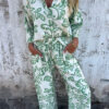 Women Casual Women Printed Shirt Pants Two-Piece Set