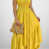 Women spring sleeveless Solid Dress