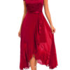 Women v-neck sleeveless lace mesh dress