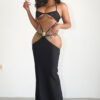 Women's Sexy Low Back Lace-Up Spring Summer Maxi Dress