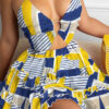Women's Summer Sexy Cutout Halter Neck V-Neck Cake Dress