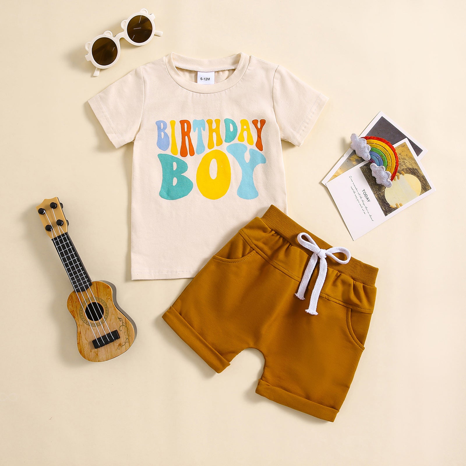 2 Pieces Set Baby Kid Girls Boys Sports Letters T-Shirts And Solid Color Shorts Wholesale 24080293