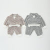 2 Pieces Set Baby Kid Girls Boys Sports Striped Hoodies Sweatshirts And Pants Wholesale 250227132