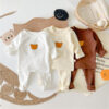 2 Pieces Set Baby Kid Unisex Cartoon Print Tops And Solid Color Pants Wholesale 22081185