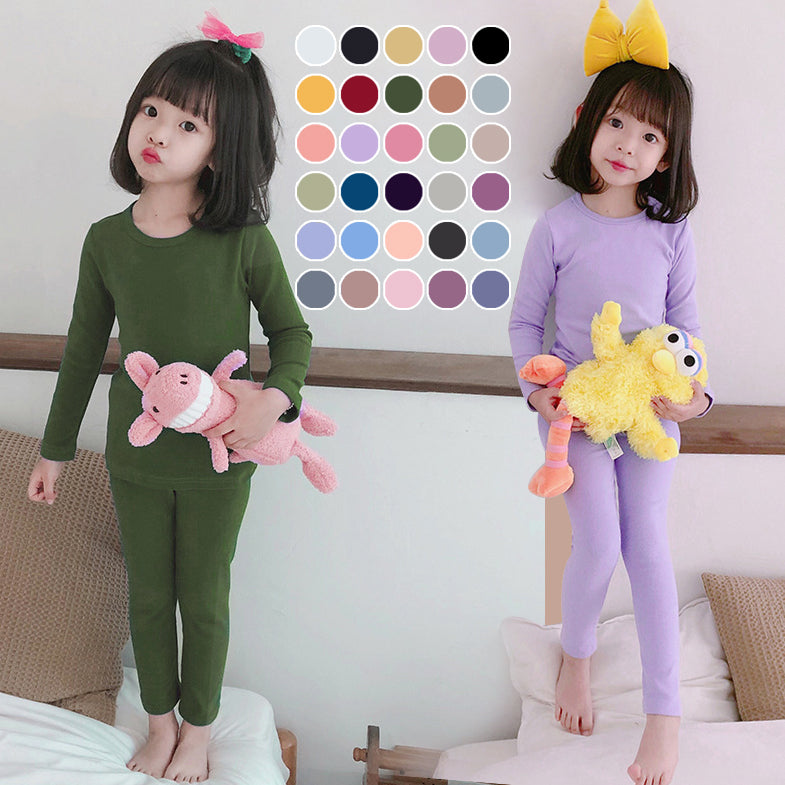 2 Pieces Set Baby Kid Unisex Solid Color Tops And Pants Wholesale 22081526