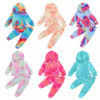 2 Pieces Set Baby Kid Unisex Tie Dye Print Hoodies&Swearshirts And Pants Wholesale 220713135