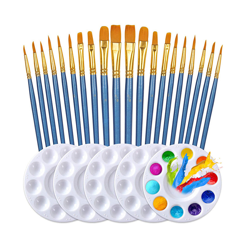 25 Pcs Art Palette And Brush Set Wholesale 64192466