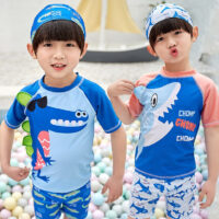 3 Pieces Set Baby Kid Boys Letters Animals Print Tops And Shorts And Hats Wholesale 220606104