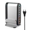 8-in-1 USB Hub 200W 8 Ports USB Charging Station Hub Adapter 5 USB A 3 USB C Multiport USB C Splitter EU Plug
