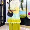African Gradient Crinkle Plus Size Fashion Loose Casual Chic Two-Piece Pants Set