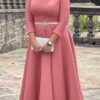 Autumn Winter Solid Color Elegant A-Line Chic Evening Dress