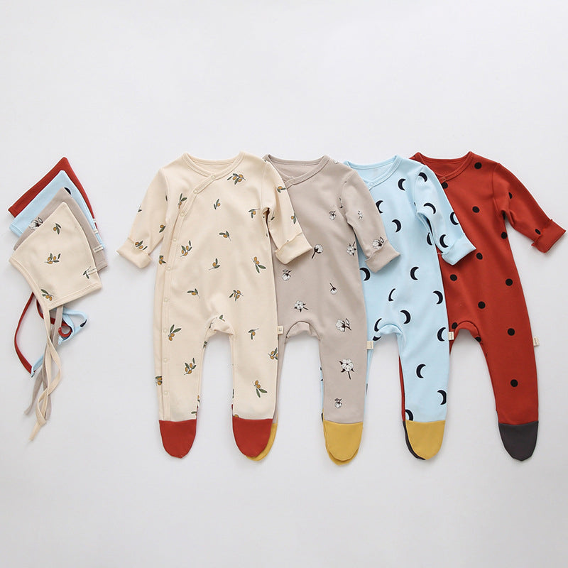 Baby Girls Boys Flower Polka dots Print Jumpsuits Wholesale 24101003
