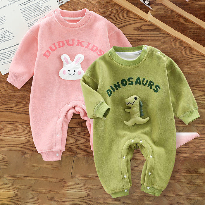 Baby Girls Boys Letters Dinosaur Cartoon Jumpsuits Wholesale 231019122