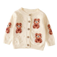 Baby Girls Cartoon Crochet Cardigan Wholesale 220817537
