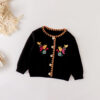 Baby Girls Flower Crochet Embroidered Cardigan Wholesale 220817517