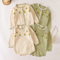 Baby Girls Flower Crochet Embroidered Cardigan Wholesale 220817563
