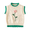 Baby Girls Flower Crochet Vests Waistcoats Wholesale 220817535