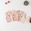 Baby Girls Flower Embroidered Vests Waistcoats Cardigan Wholesale 220817189