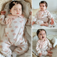 Baby Girls Love heart Polka dots Print Jumpsuits Wholesale 24110624