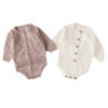 Baby Girls Solid Color Cardigan Knitwear And Rompers Wholesale 220817168