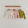 Baby Girls Solid Color Cardigan Knitwear Wholesale 230407561