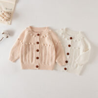 Baby Girls Solid Color Cardigan Wholesale 220817183