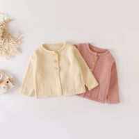 Baby Girls Solid Color Cardigan Wholesale 220817520
