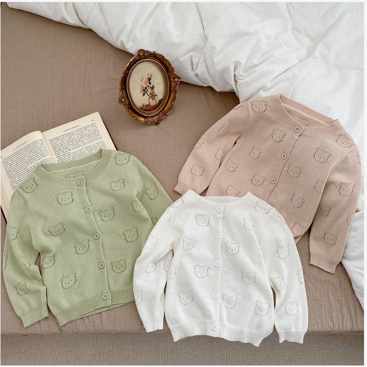 Baby Girls Solid Color Cardigan Wholesale 230222204