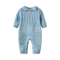 Baby Girls Solid Color Crochet Jumpsuits Wholesale 52499675