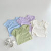 Baby Girls Solid Color Tops Wholesale 25050896