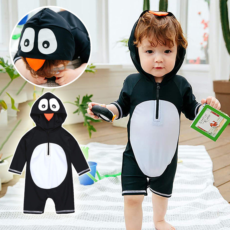 Baby Kid Boys Animals Cartoon Print Beach Rompers Swimwears Wholesale 220606202