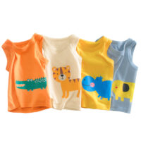 Baby Kid Boys Animals Cartoon Print Tank Tops Wholesale 220411283