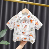 Baby Kid Boys Animals Print Shirts Wholesale 211109565