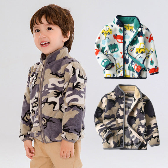 Baby Kid Boys Camo Car Cartoon Print Jackets&Outwears Wholesale 22080231