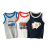 Baby Kid Boys Car Cartoon Print Tank Tops Wholesale 220411273