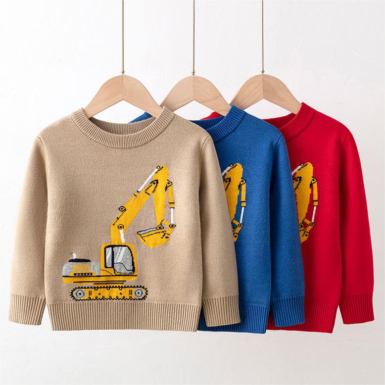 Baby Kid Boys Car Cartoon Sweaters Knitwear Wholesale 22113023