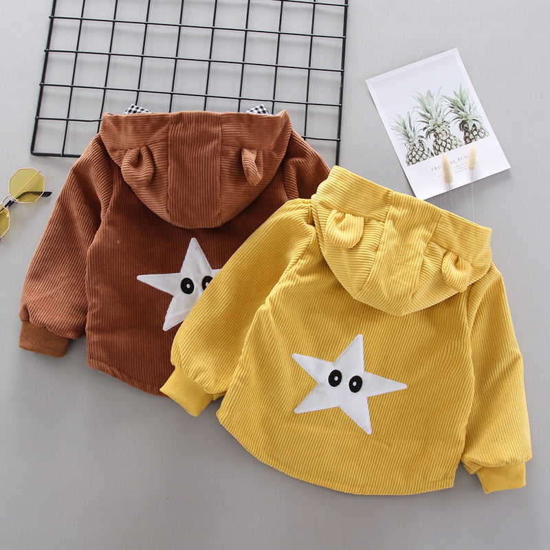 Baby Kid Boys Cartoon Embroidered Muslin&Ribbed Jackets Outwears Wholesale 230228122