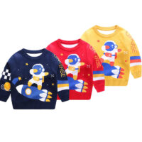 Baby Kid Boys Cartoon Galaxy Crochet Sweaters Wholesale 221011234