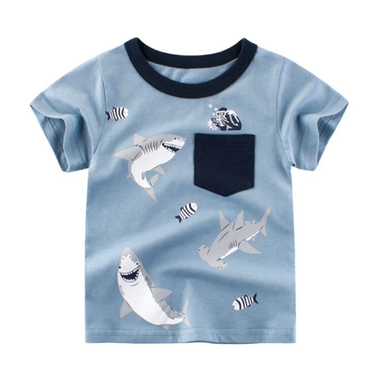 Baby Kid Boys Cartoon Print T-Shirts Wholesale 22041461