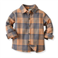 Baby Kid Boys Checked Shirts Wholesale 211109464