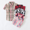 Baby Kid Boys Checked Shirts Wholesale 23030302
