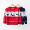 Baby Kid Boys Color-blocking Cartoon Print Christmas Sweaters Wholesale 221130135