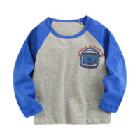 Baby Kid Boys Color-blocking Cartoon Print Tops Wholesale 220920458