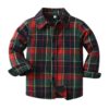 Baby Kid Boys Color-blocking Checked Shirts Wholesale 230828112