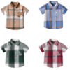 Baby Kid Boys Color-blocking Checked Shirts Wholesale 25040397