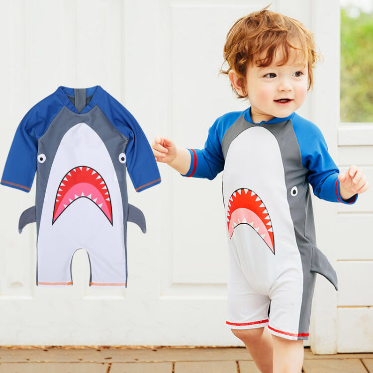 Baby Kid Boys Color-blocking Print Beach Swimwears Wholesale 22060683