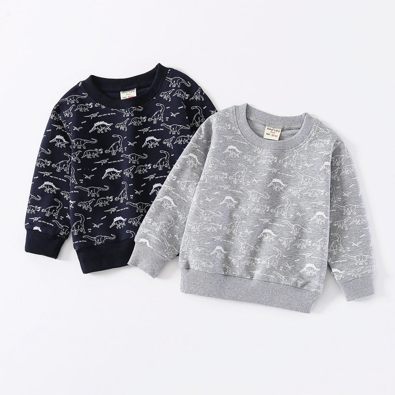 Baby Kid Boys Dinosaur Print Hoodies Swearshirts Wholesale 220302181