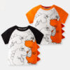 Baby Kid Boys Dinosaur Print Tops Wholesale 24040916