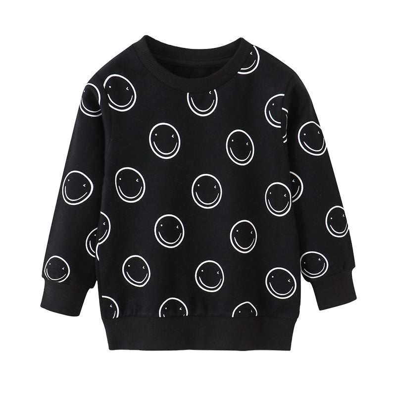 Baby Kid Boys Expression Print Hoodies Swearshirts Wholesale 220728546